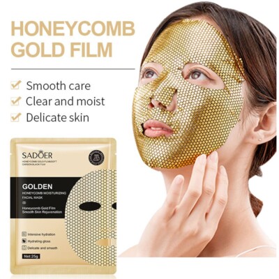 Premium Honeycomb Gold Gesichtsmaske & Soft Carbon Black Flim Feuchtigkeitsmaske