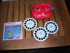 HTF RARE 3 VIEW MASTER LIDDLE KIDDLE DOLL REELS PACKET  VTG RED VIEW MASTER TOY