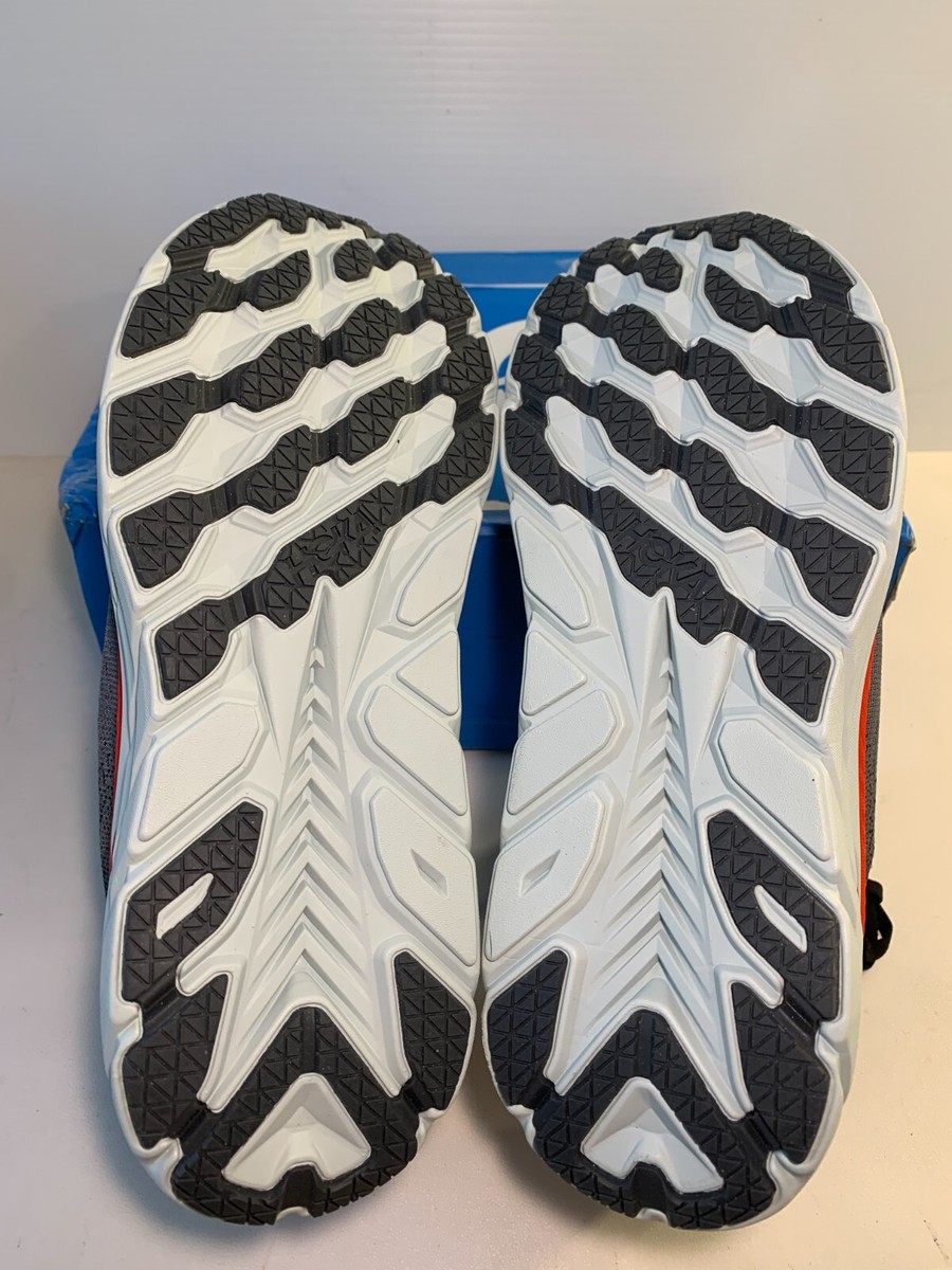 895 Hoka M Clifton 8, Grey, Orange, Red, Mens Running Shoes  display picture 2