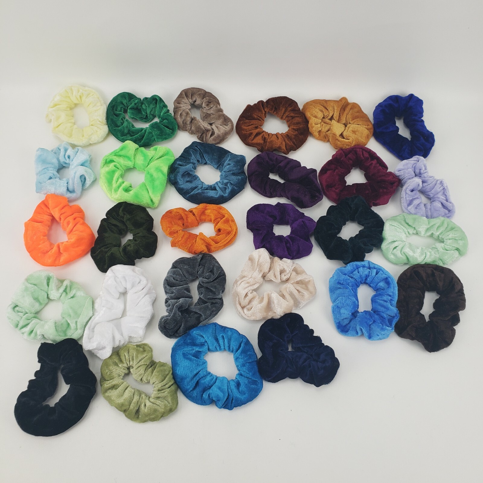 28 Pcs Hair Ponytailer Scrunchies Ties Elastic Bans Fashion Trends Multicolor