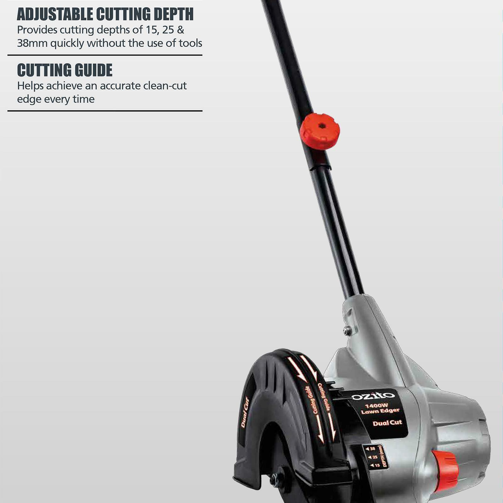 Ozito 1400W 190Mm Lawn Edger With 190Mm X 18Mm Bore Blade And Change