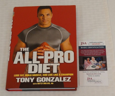 All Pro Diet TONY GONZALEZ Book Autographed Signed JSA NFL Football Chiefs HOF | eBay