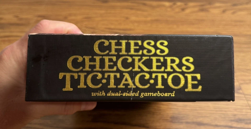 CHESS CHECKERS TIC TAC TOE GAME WITH DUAL SIDED GAMEBOARD - Image 2 of 4