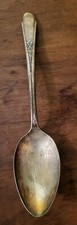 Rare Wm Rogers & Son ROSE Large Spoon Silverware Flatware 