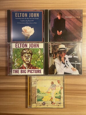 Elton John 5 CD Lot Greatest Hits Goodbye Yellow Brick Road The Big Picture