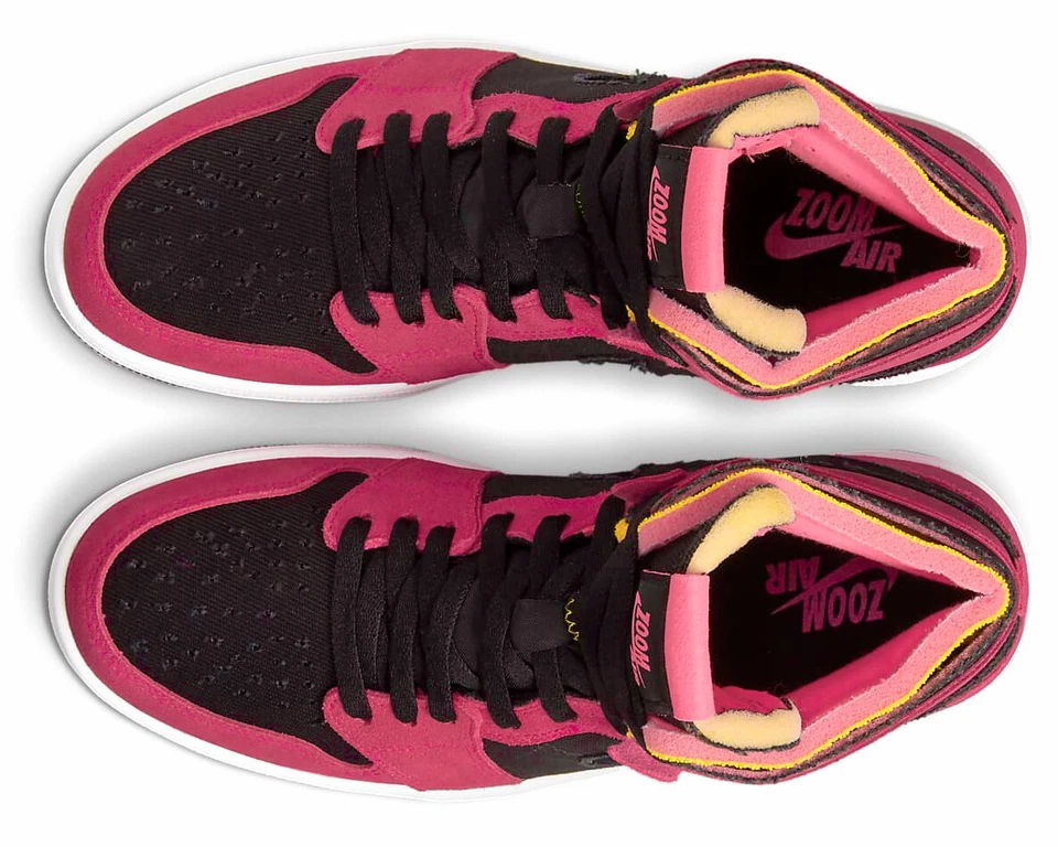 Air Jordan 1 Zoom CMFT Fireberry/Branco/Preto/Hiper Rosa CT0978-601 Tamanho 11 NOVO - Imagem 4 de 4