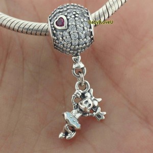 925-Sterling-Silver-Disne-Floating-Minnie-Dangle-Charm-Clear-CZ-Blue-Enamel-2018