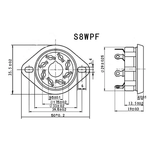 10PCS 8Pin Octal Vacuum Tube Socket For 6SN7 EL34 274B 6L6 KT88 Chassis Mount - Picture 2 of 17