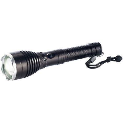 KryoLights Akku-Taschenlampe TRC-130 mit Cree-LED & E-Zooming, schwarz