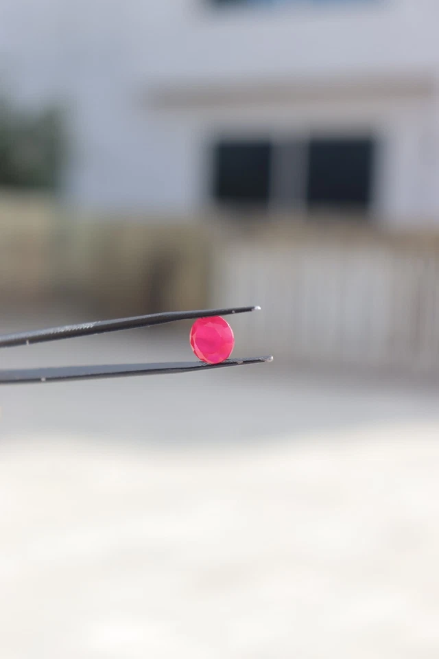 Ruby Opaque Round AAA Rated Lab Created Gemstone Jewelry Stone 11mm to 18mm - Image 4 of 4