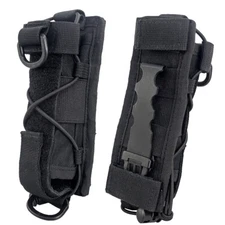 Tactical Molle Open Top Flashlight Holster Belt Clip Pouch Hunting Light Holder