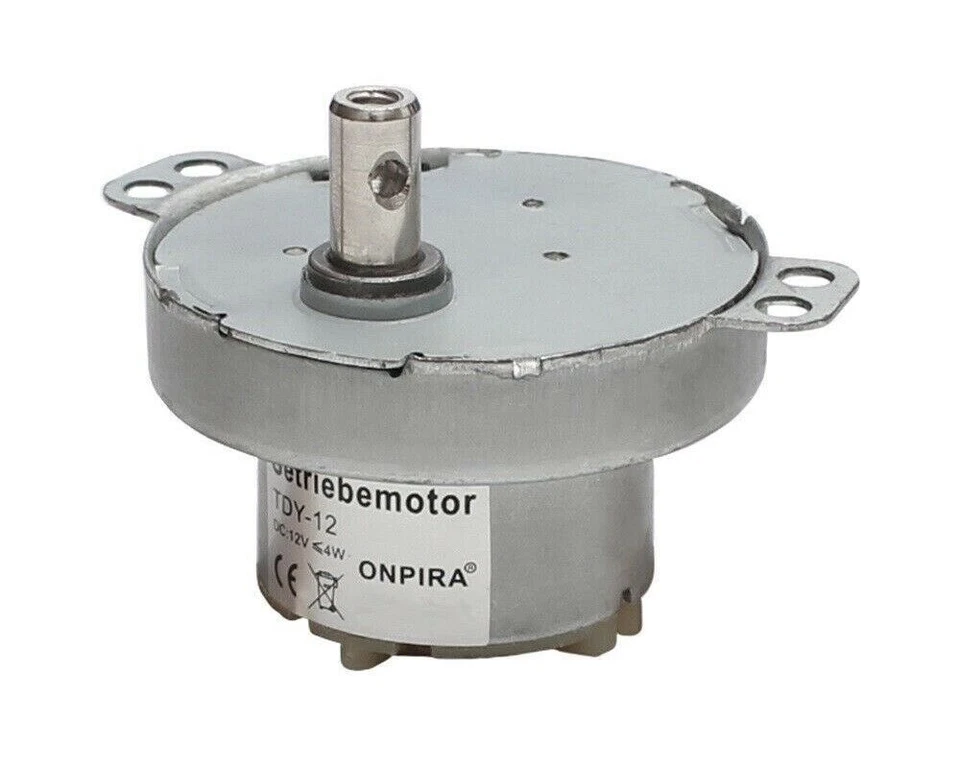 Getriebemotor 12V DC Langsamläufer Motor Modellbau Karussell Drehscheibe 1-80RPM - Bild 2 von 4