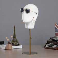 Adjustable Wig Mannequin Head Manikin Cap Toupee Display Stand Hat Rack Gold HOT
