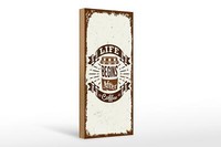 Holzschild Spruch Life Begins After Coffee 10X27 Cm Deko Schild