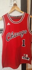 2015 NBA Adidas HWC Chicago Bulls Derrick Rose Jersey 1 Men's Small Script