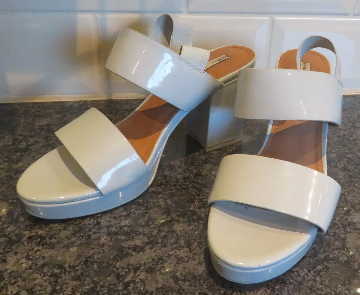 And Other Stories Pale Blue Block Heel Sandals eBay