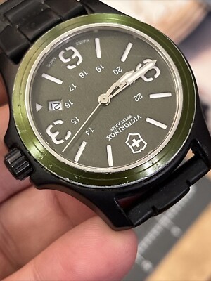 Victorinox 241514 Swiss Army Watch Nylon/Silicone Band - Green