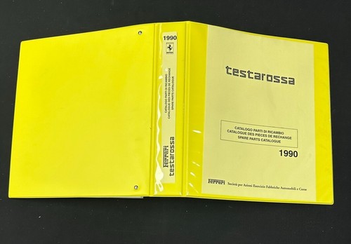 Factory Original Ferrari Testarossa 1990 Spare Parts Catalogue