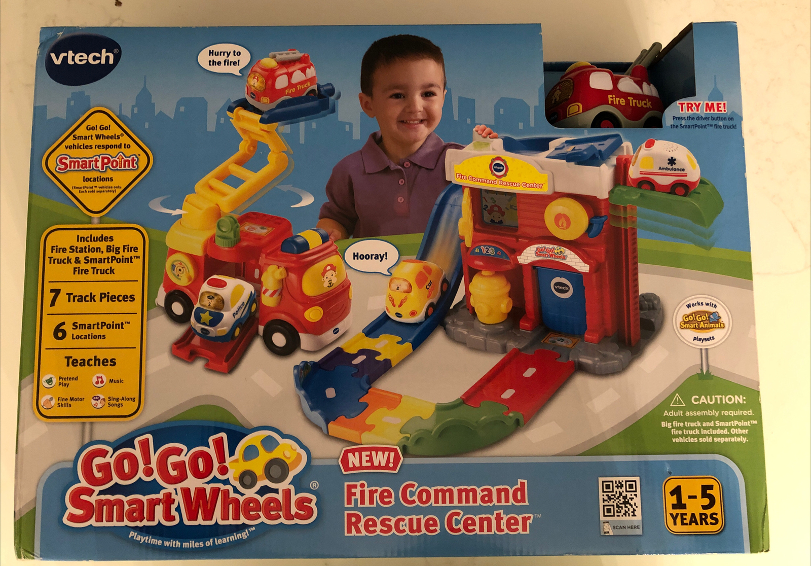 vtech go go smart wheels fire command rescue center playset