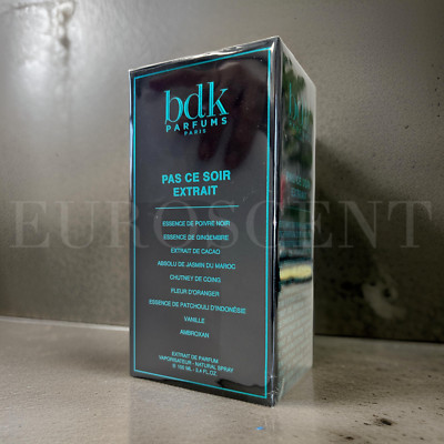 BDK Pas Ce Soir Extrait de Parfum niche Perfume Parfume 3.4oz / 100ml NEW