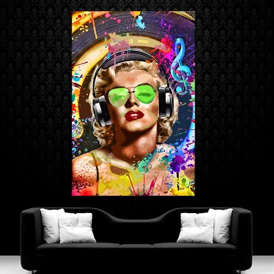 LEINWAND BILD ER XXL MARILYN MONROE POP ART GESICHT BUNT ABSTRAKT WAND POSTER