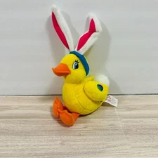 Vtg Lisa Frank Stuffins Easter Dillie Duck Bean Plush