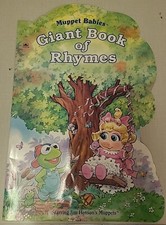 Rare 1994 Muppet Babies Giant Book of Rhymes Golden Jim Henson's Muppets