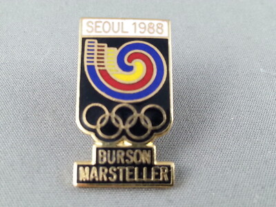 Rare - 1988 Olympic Summers Games Pin - Approved Mart Seller Burson Korea !! 