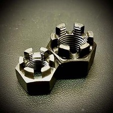 Metric Fine Pitch Castle Nuts Self Colour Grade 6 DIN 935