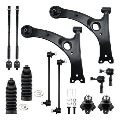 12Pcs Fit For 2003-2008 Pontiac Vibe Toyota Matrix Control Arms Tie rod Sway Bar