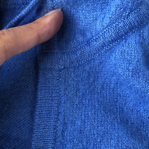 Charter Club Women’s Cashmere V-Neck Pullover Hoodie Sweater Pocket Blue Small - Picture 11 of 21