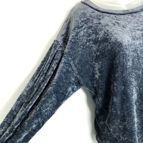 We The Free by Free People Womens Milan Layering Velvet Top XS Gray OB652252 - Picture 3 of 7