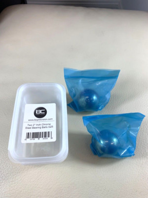 BC Precision 2'' Inch Chrome Steel Bearing Balls (G25 Precision - AISI 52100)