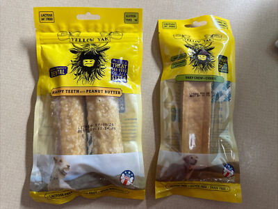 NEW Yellow Yak Dog Himalayan Chews Treats 1 Hard Cheese & 2 Peanut Butter