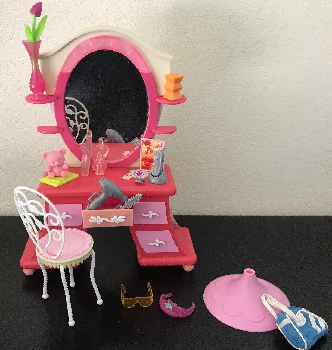 barbie vanity table and chair
