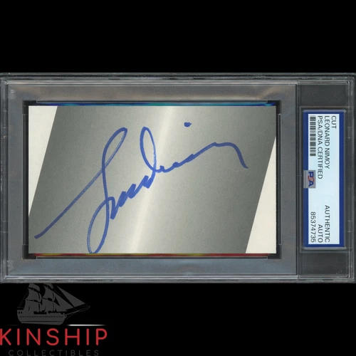 Leonard Nimoy signed 3x5 Cut PSA DNA Slabbed Star Trek Auto C4147