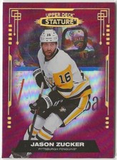 2021 2021-22 Upper Deck Stature Photo Variant Red #12 Jason Zucker 23/33 Penguin