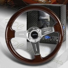 Nrg 330mm Classic Wood Grain Silver Spoke 2 Deep Dish Steering Wheel St-015-1ch Nrg 330mm Classic Wood Grain Silver Spoke 2 Deep Dish Steering Wheel St-015-1ch