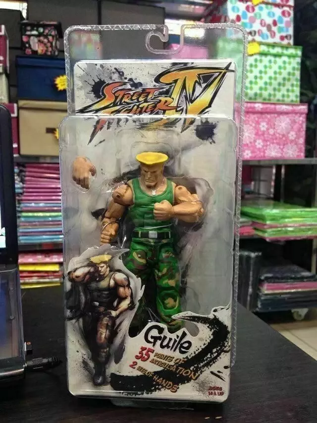 Super-herói Boneco Guile do Street Fighter