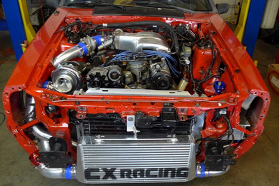 CXRacing Turbo Aluminum Intercooler +Bracket For 79-93 Ford Mustang 5.0 Fox Body