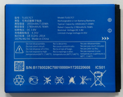 OEM Spec Battery for Alcatel Go Flip 4 4056w TCL 4056s TLi017C7