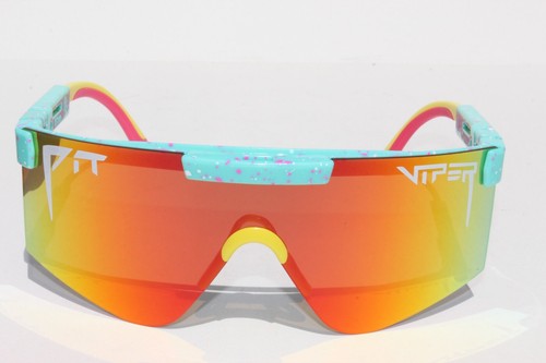 Gafas de sol PIT VIPER The Playmate 2000 polarizadas azul/naranja espejo NUEVO - Imagen 8 de 8