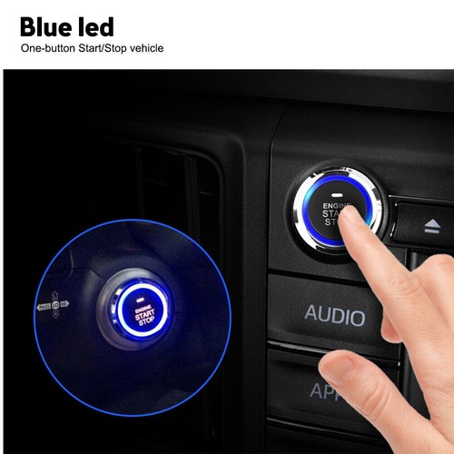 Keyless Entry Engine Start Alarm System Push Button Remote Control Kit Bluetooth - Picture 9 of 13