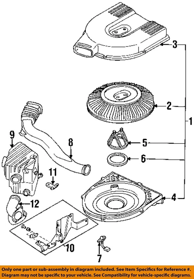 Used Air Cleaner Assembly fits: 1991 Nissan PICKUP 4 cylinder 4x2 Grade A — 第 2/4 张图片