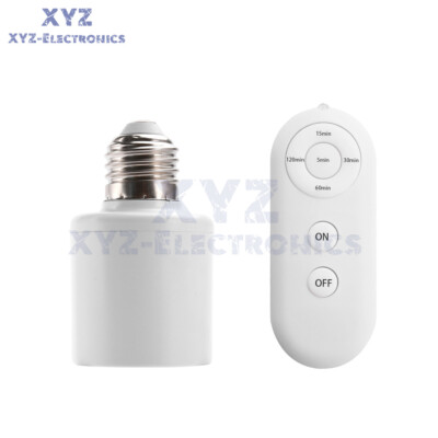 AC110V-240V Smart Remote Control E27 to E27 Light Lamp Head Bulb Base Holder