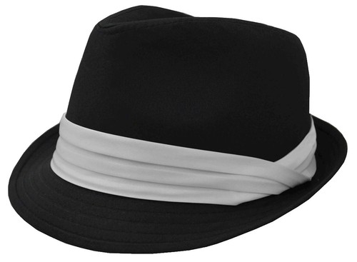 Vintage 60s Pinched Crown Fuzzy Fedora Hat 2 Tone White Rust  display picture 2