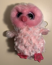 TY BEANIE BOOS - TWIGGY the 6" PINK OWL - MINT with MINT TAGS