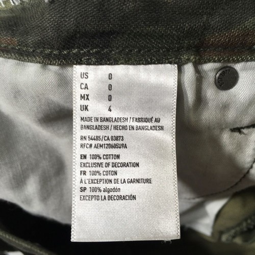 NEU OHNE ETIKETT AMERICAN EAGLE OUTFITTERS AE ARMEE TARNFARBEN VINTAGE HOHE BUND FESTIVAL SHORTS 0 - Bild 6 von 11