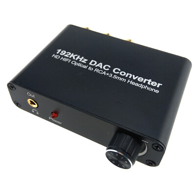 Toslink Coaxial Digital to Analog RCA 3.5mm Audio Converter Volume Controller