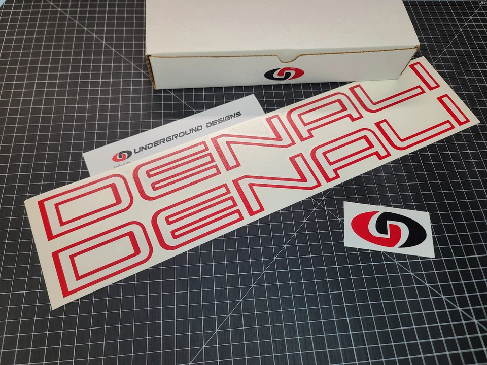 Calcomanías DENALI (2pk) panel basculante calcomanías guardabarros cabecera pegatinas para GMC Sierra Yukon Foto 2 de 3